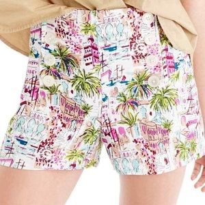 J. Crew Sailor-Style Linen Shorts Harbor Print, 6